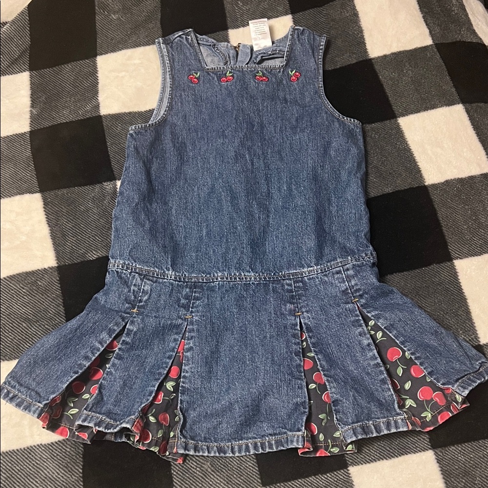 Gymboree Vintage (2005) Denim Dress with Cherry Accents Very Cherry Collection 6